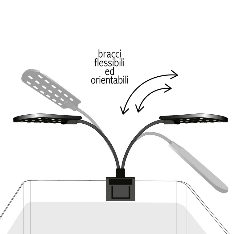 Plafoniera Lampada Twin Led Acquari e Terrari