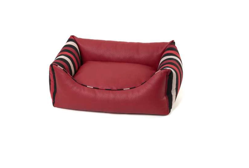 Lettino cuscino Eco pelle rosso