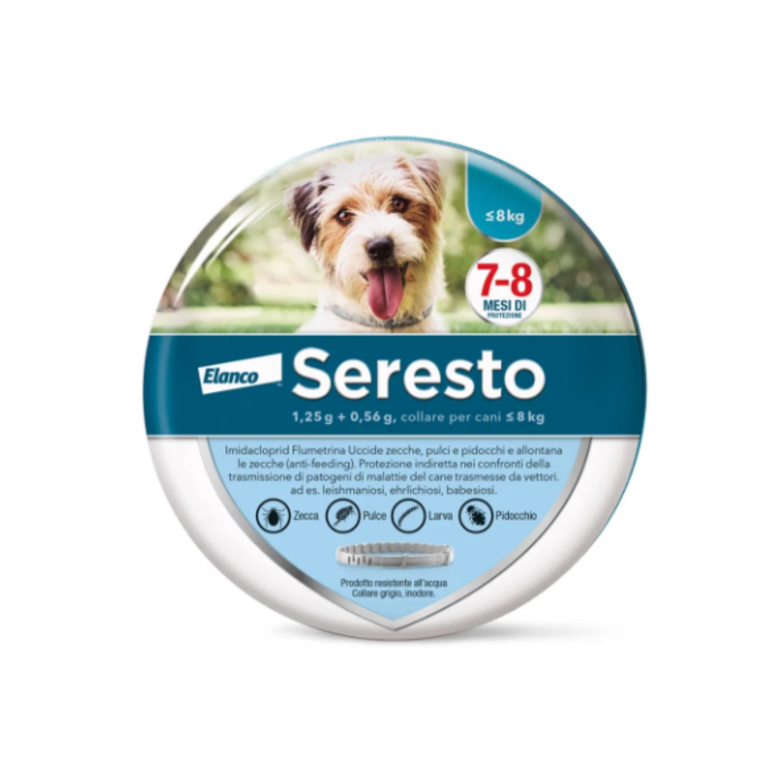 Collare Antiparassitario Seresto per cani fino a 8 Kg