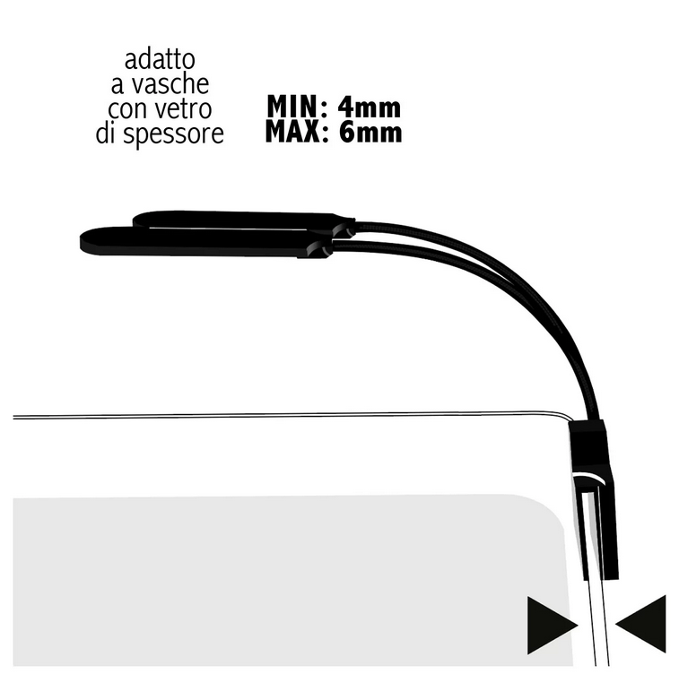 Plafoniera Lampada Twin Led Acquari e Terrari